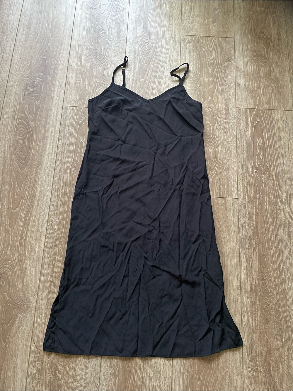 Urban Outfitters Classic Black Slip Dress with Adjustable Straps